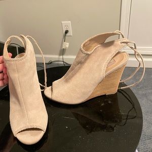 Suede wedges